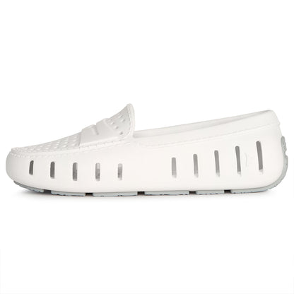 Women's Posh Bright White Harbor Mist Gray Loafers
