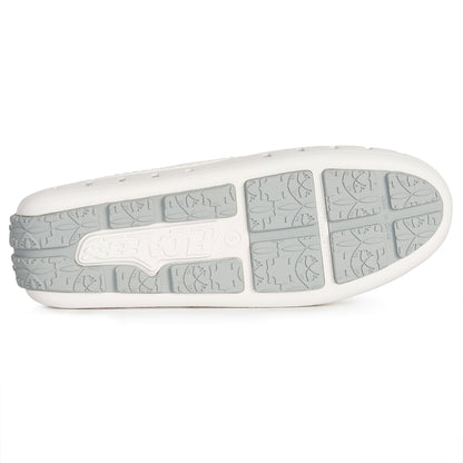 Women's Posh Bright White Harbor Mist Gray Loafers