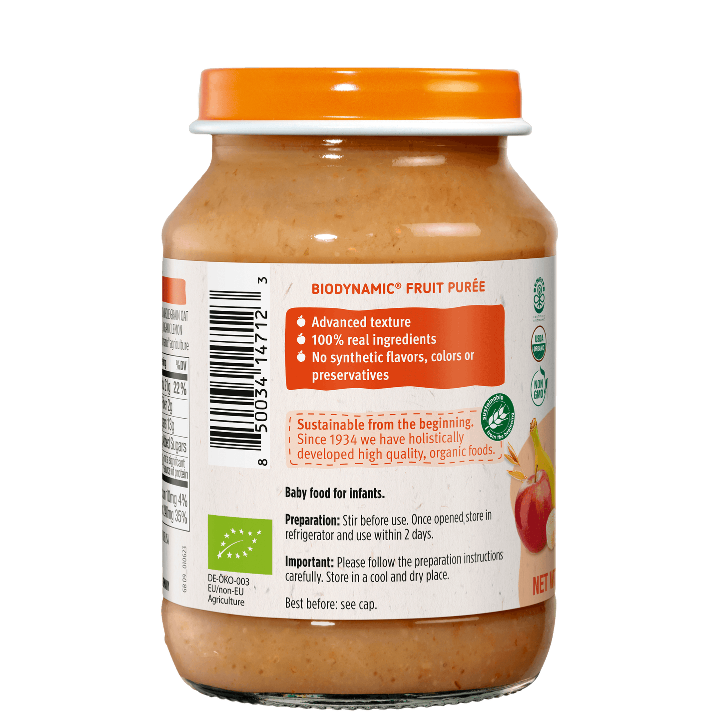 Holle Organic Baby Food Jar - Mixed Fruit with Muesli - 12 Jars