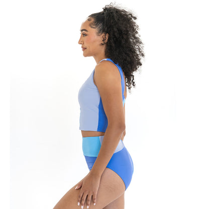 Square Neck Crop Tankini Top