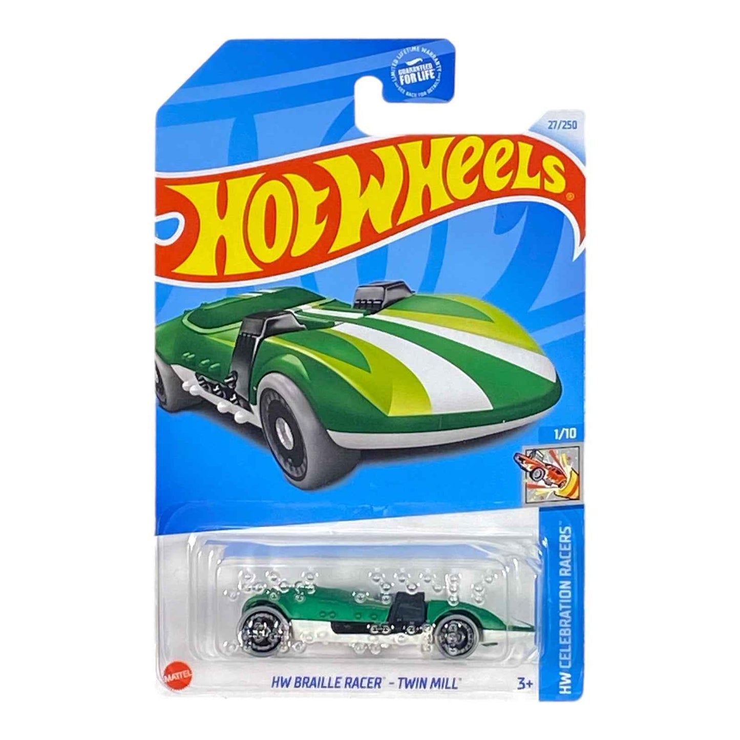 Hot Wheels Braille Racer - Twin Mill | Celebration Racers Series 1/10
