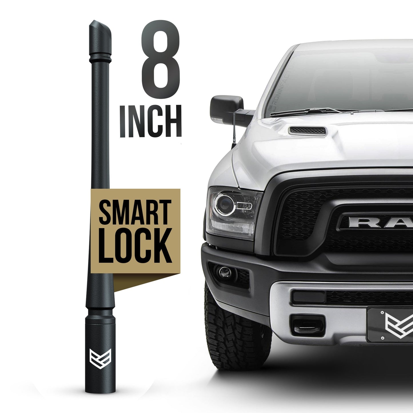 SMARTLOCK™ SHORT FLEXIBLE ANTENNA 8 INCH FOR DODGE RAM (NEW!)
