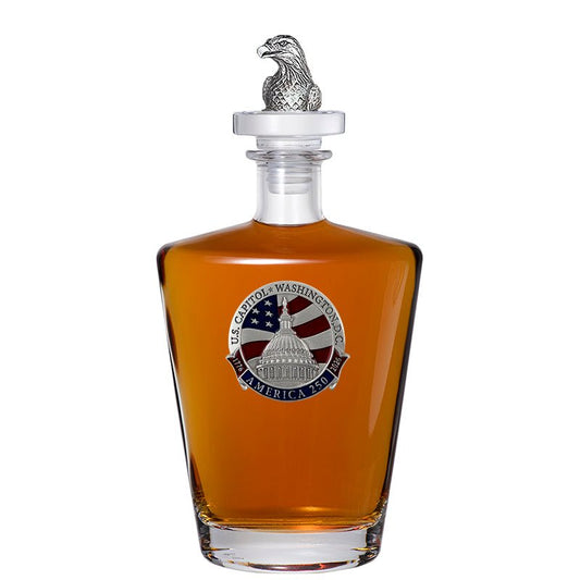 America's 250th Anniversary Capitol Dome Royal Decanter with Eagle Head 3D Top