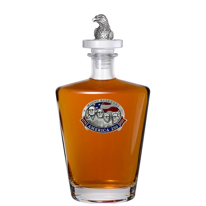 America's 250th Anniversary Mount Rushmore Royal Decanter with Eagle Head 3D Top