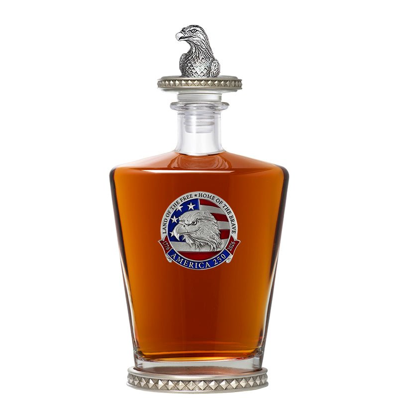 America's 250th Anniversary Eagle Head with Flag Royal Decanter w/ Eagle Head 3D Top-Diamond Accents