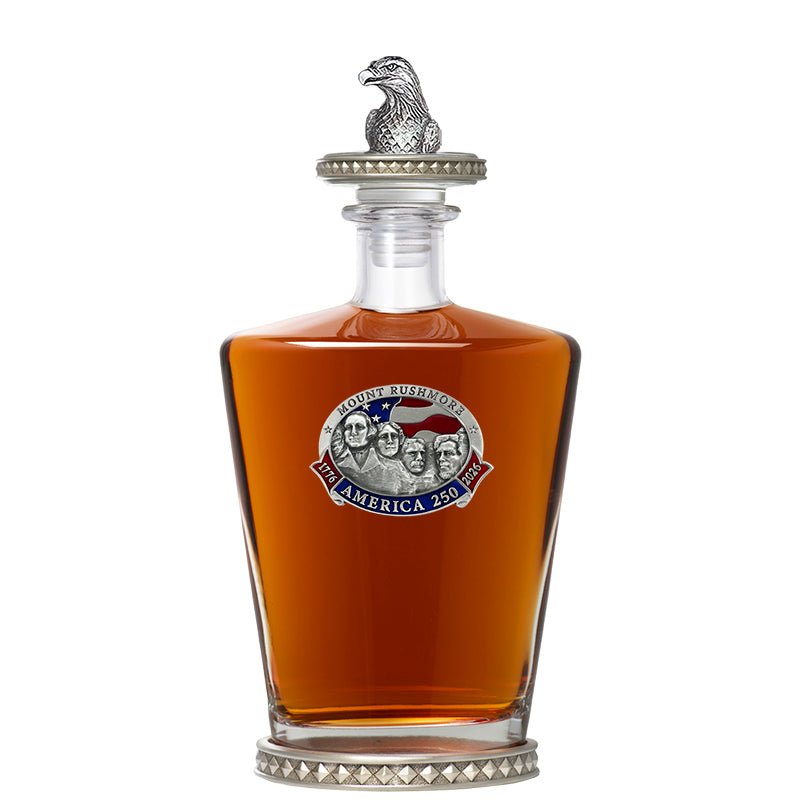 America's 250th Anniversary Mount Rushmore Royal Decanter w/ Eagle Head 3D Top-Diamond Accents