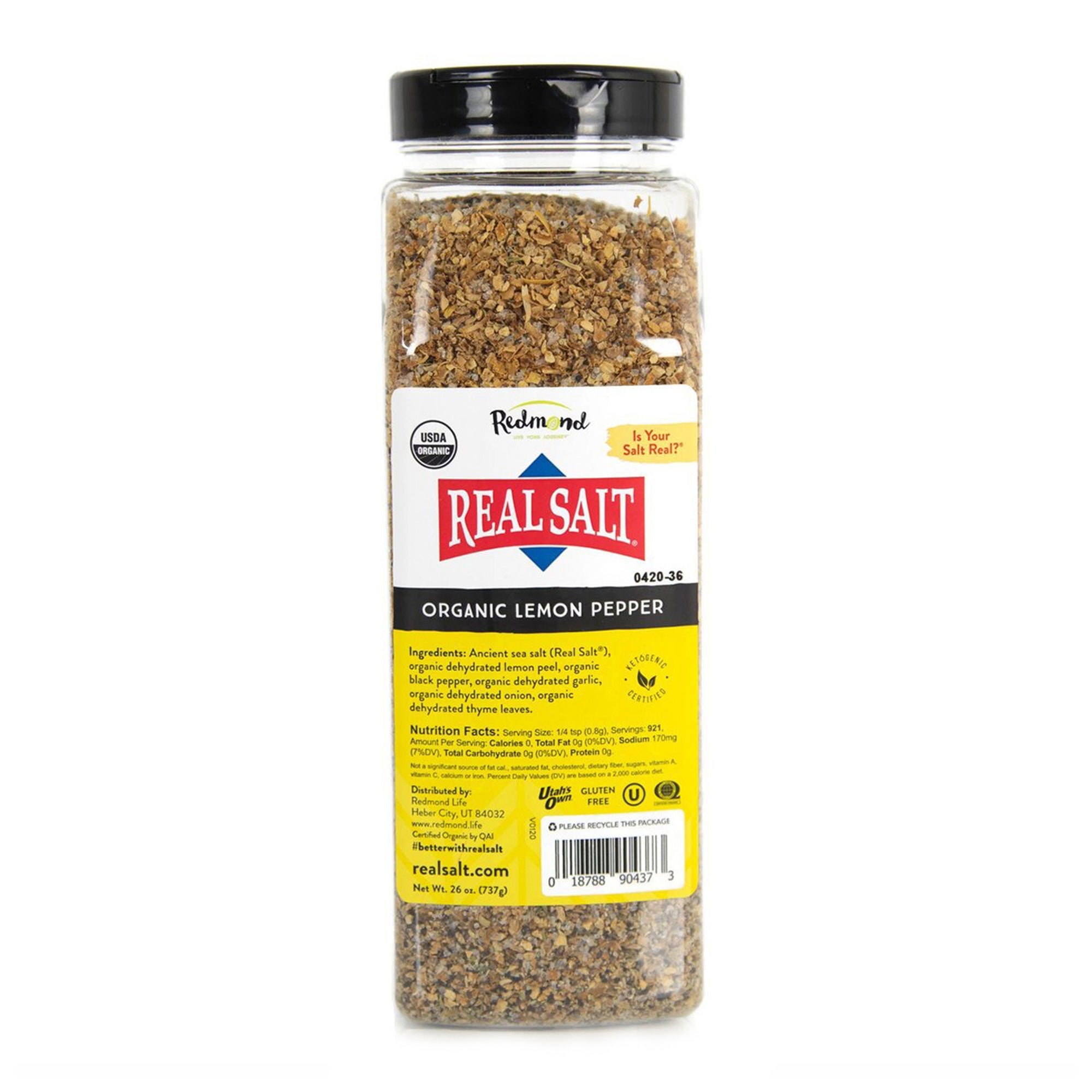 Real Salt® Organic Lemon Pepper (26 oz.)