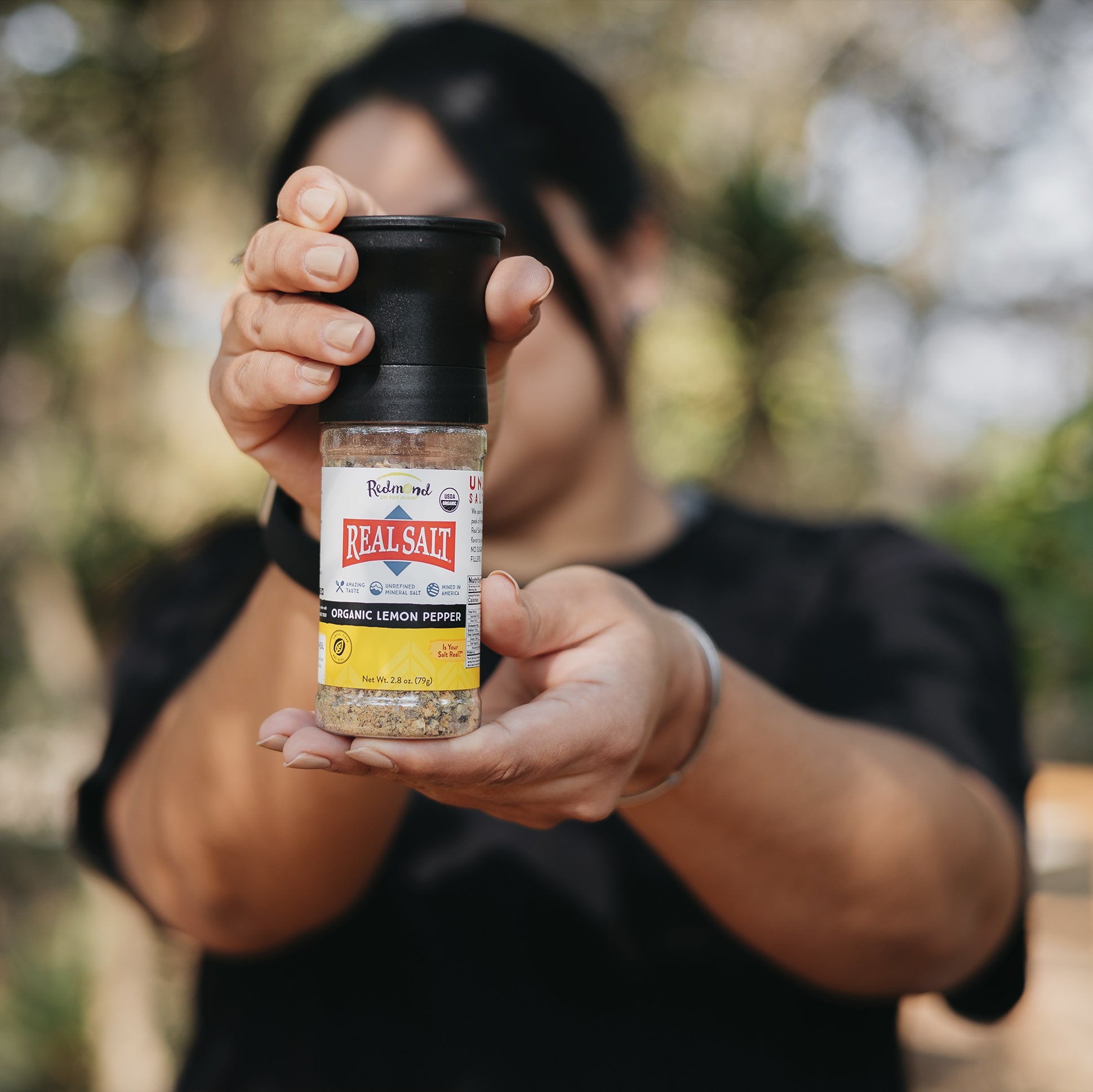 Real Salt® Organic Lemon Pepper Grinder