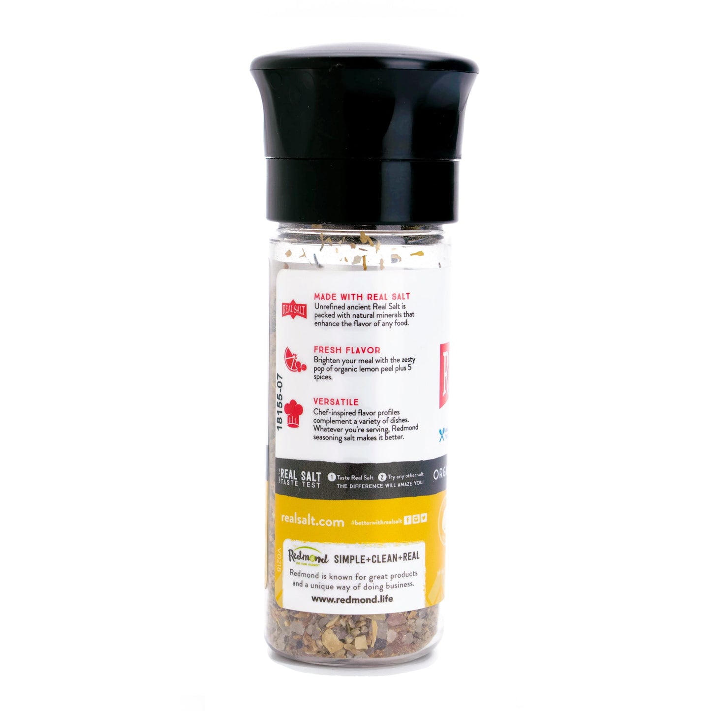 Real Salt® Organic Lemon Pepper Grinder