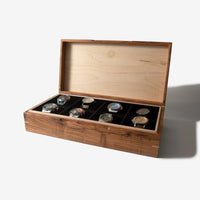 Watch Box - Desert Mesquite and Curly Maple - 8 Watch Compartments