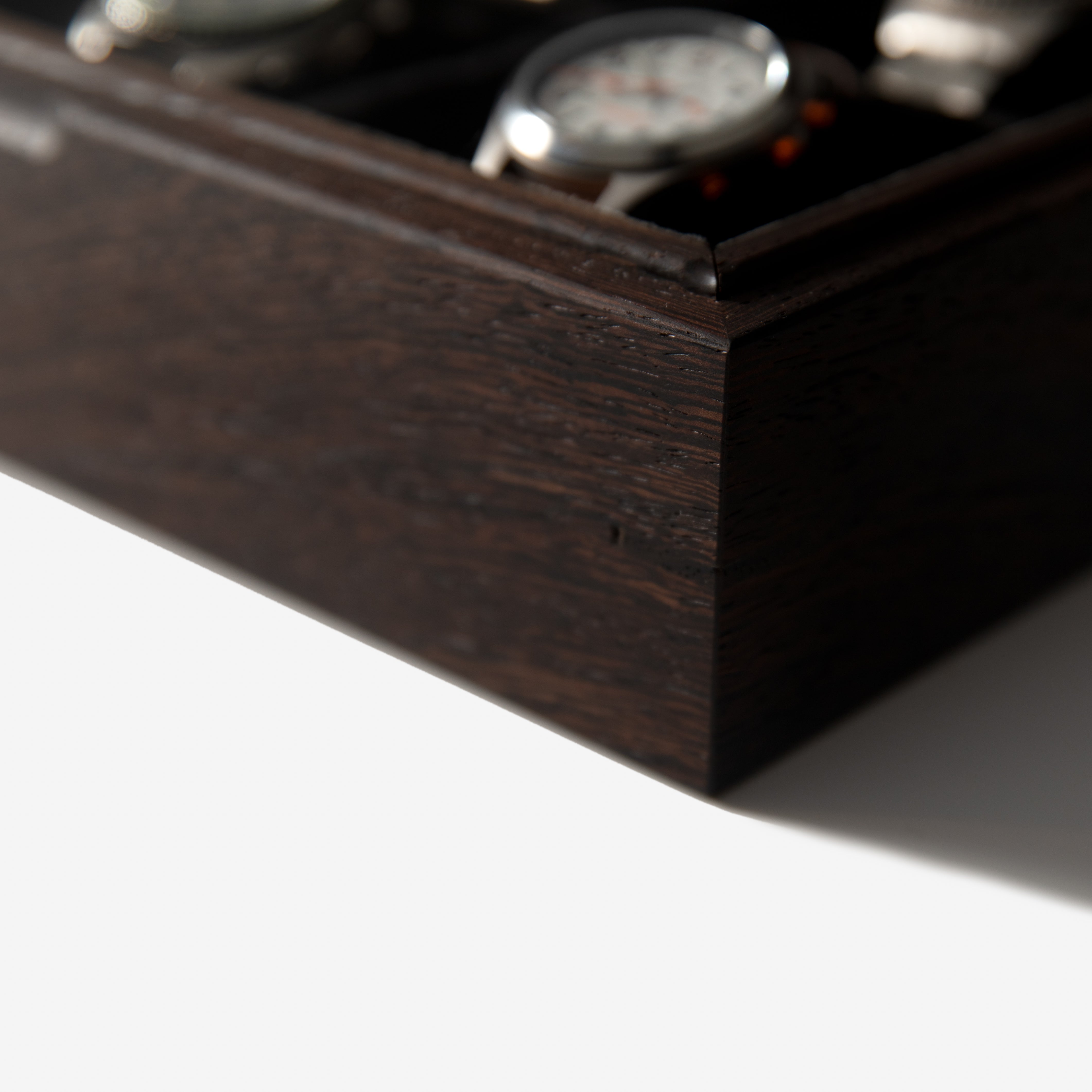 Watch Box - Wenge Hardwood - 8 Watch Compartments