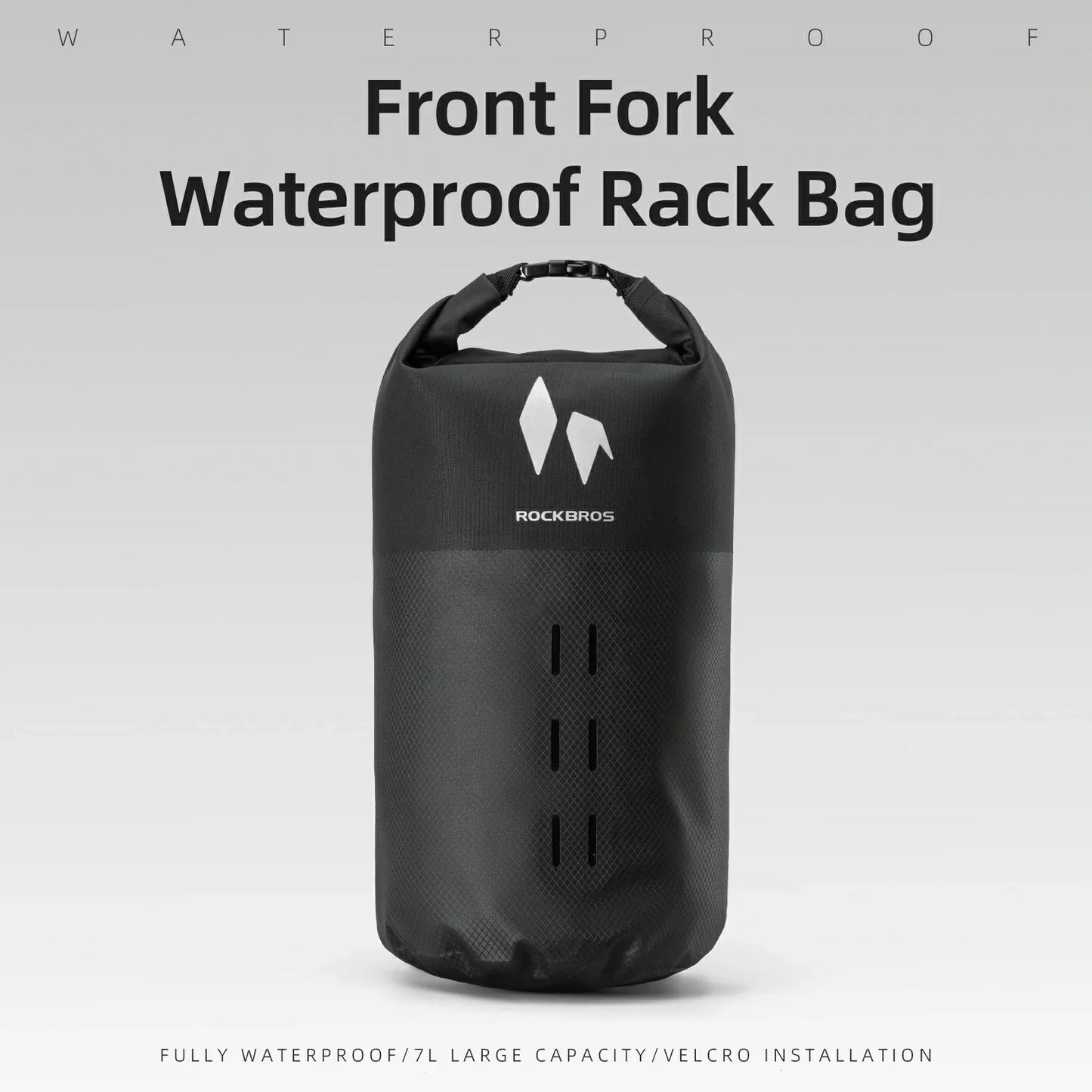 RideMate 100% Waterproof Front Fork Rack Bag 7L