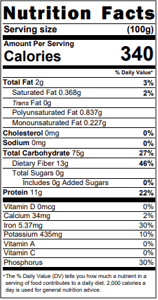 Wheat, Rolled Flakes, White