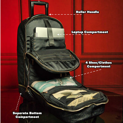Grey Leather Carry-On Roller Bag (Only 150 Made)