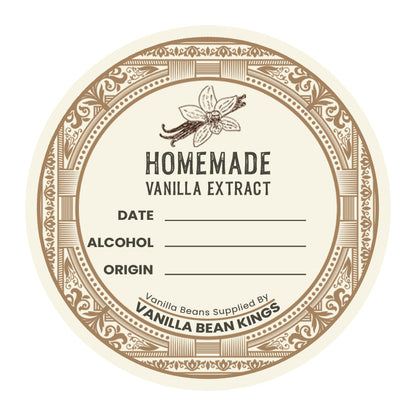 Homemade Vanilla Extract Label - Choose Your Size!