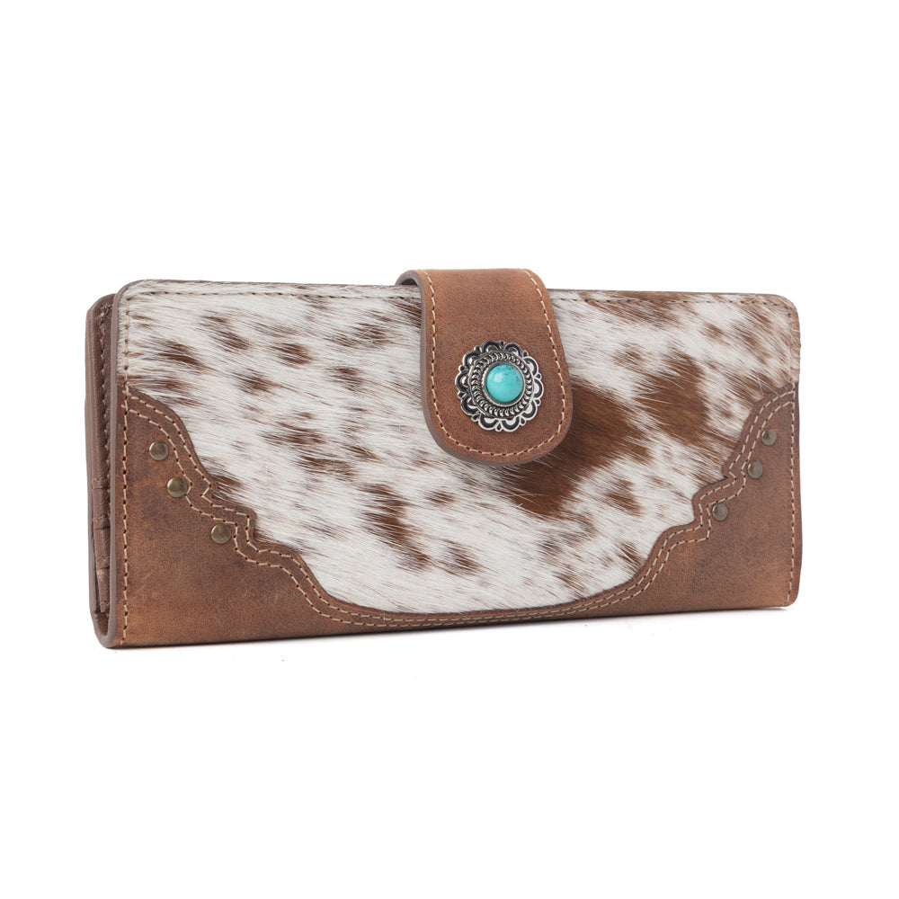 Myra Cedarbar Hairon Leather Women’s Wallet in Honey Drift