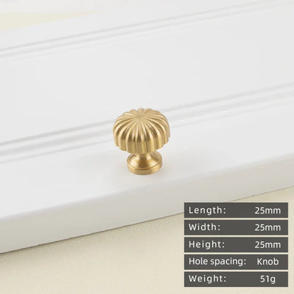 Minimalist solid brass cabinet pulls & handles