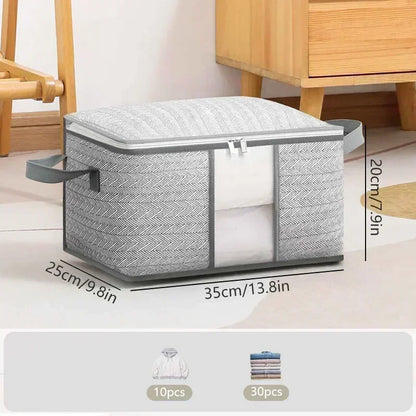 Foldable Clothes Storage Bag Visual Quilt Organize Cases Waterproof Large Capacity Clothing Pack Bag Pillow Down Coat Organize