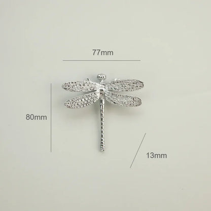 Nordic Gold Dragonfly Single Hole Brass Furniture Handle Luxurious Kitchen Drawer Handles Hardware Dresser Cabinet Pulls