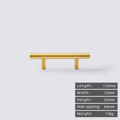 Minimalist solid brass cabinet pulls & handles
