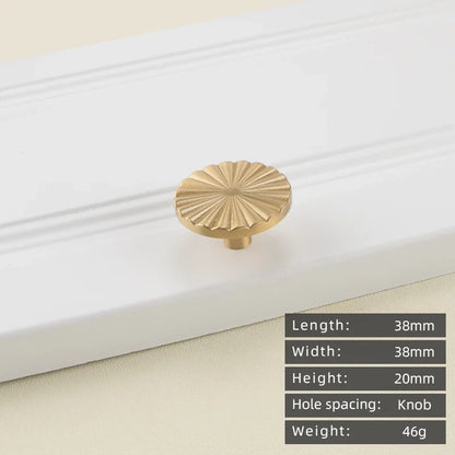 Minimalist solid brass cabinet pulls & handles