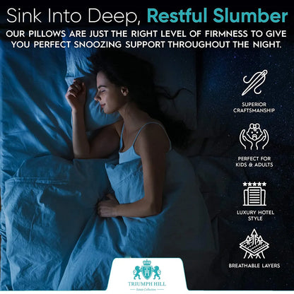 Down Pillow 100% Goose Down Feather Household Goose Down Pillow Single Size Five-Star Hotel Pillow Core To Help Sleep Pillow