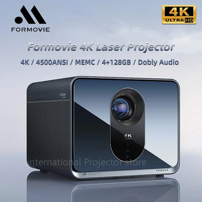 Formovie X5 4K Laser Projector 4500 ANSI Lumens ALDP Android Smart Projector 4+ 128gb Big Memory Home Theater tv Best Projector