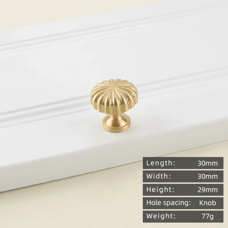 Minimalist solid brass cabinet pulls & handles