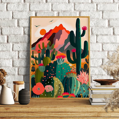 Arizona Desert Cactus Mexico Humanities Travel Landscape Wall Art Canvas Painting Nordic Poster Pictures Living Room Home Decor