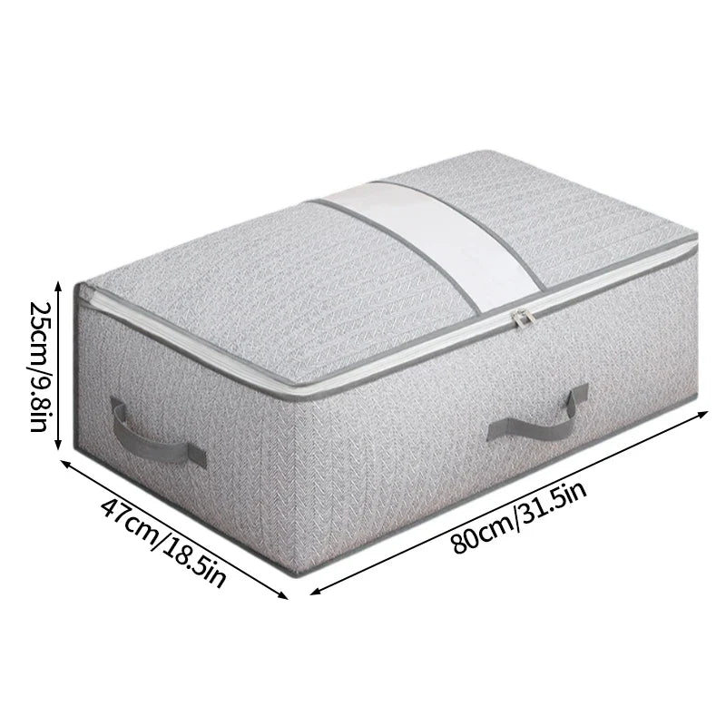 Foldable Clothes Storage Bag Visual Quilt Organize Cases Waterproof Large Capacity Clothing Pack Bag Pillow Down Coat Organize