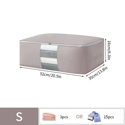 Foldable Clothes Storage Bag Visual Quilt Organize Cases Waterproof Large Capacity Clothing Pack Bag Pillow Down Coat Organize