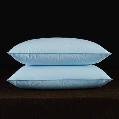 2pcs White Goose Down Feather Pillow for Sleeping Soft Bed Pillow with 100% Cotton Shell Standard Queen Size Back, Side Sleeper