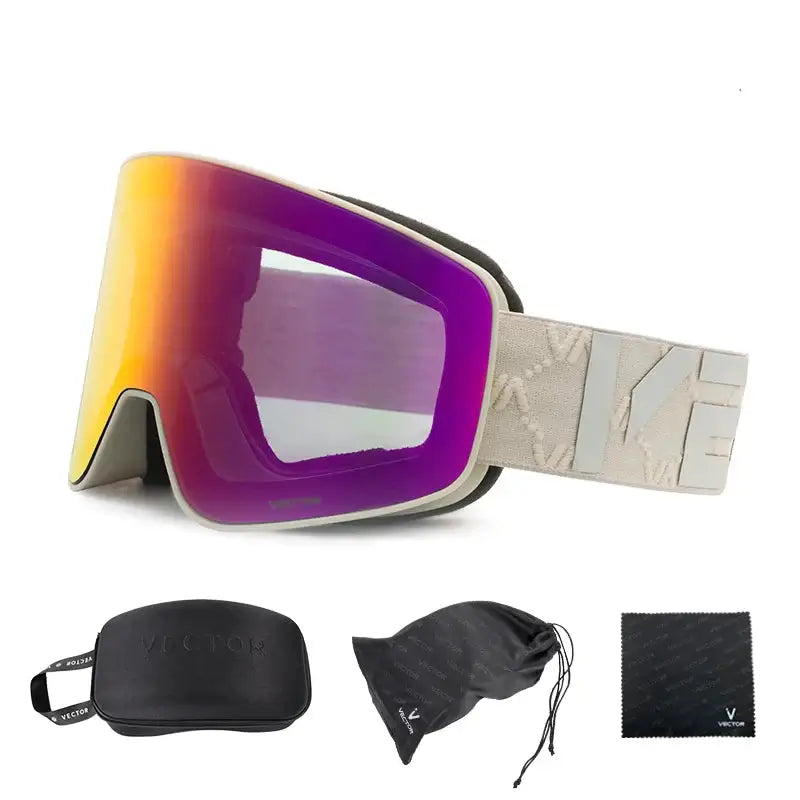 Superior Vision Magnetic Ski Goggles with UV400 Protection