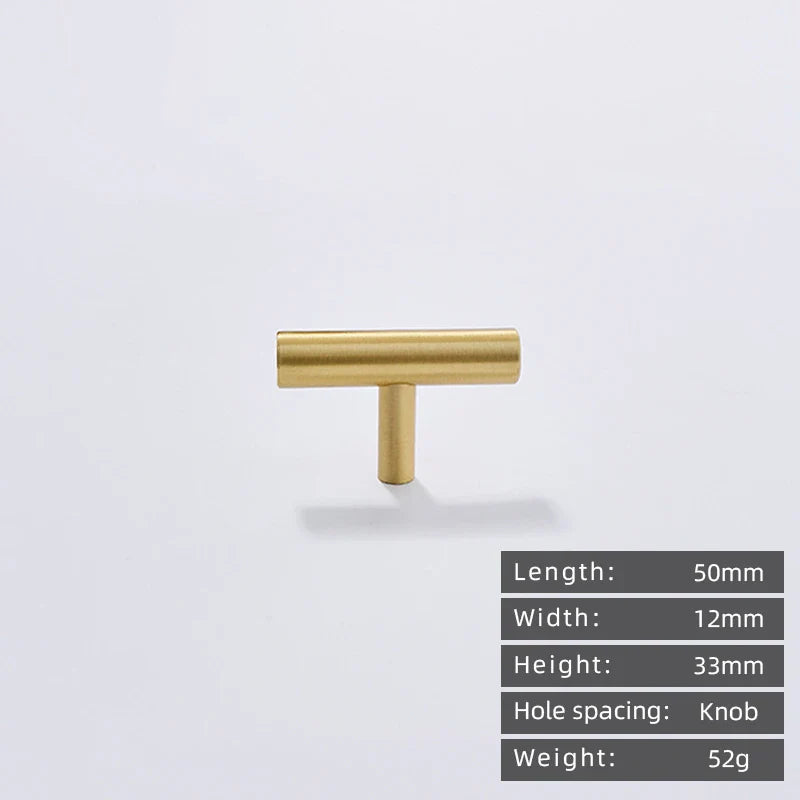 Minimalist solid brass cabinet pulls & handles