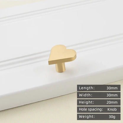 Minimalist solid brass cabinet pulls & handles