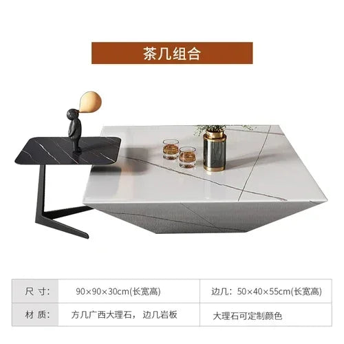 Corner Marble Elegant Coffee Tables Nordic Dining Luxury Coffee Tables Hotel Floor Stolik Kawowy Living Room Furniture YQ50CT