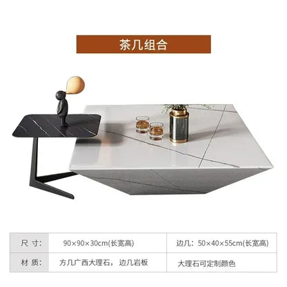 Corner Marble Elegant Coffee Tables Nordic Dining Luxury Coffee Tables Hotel Floor Stolik Kawowy Living Room Furniture YQ50CT