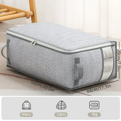 Foldable Clothes Storage Bag Visual Quilt Organize Cases Waterproof Large Capacity Clothing Pack Bag Pillow Down Coat Organize