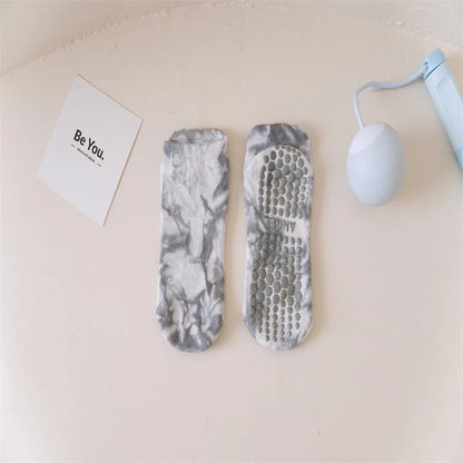 Women Yoga Socks Cotton Dot Silicone Non-slip Grip Pilates No-Show Socks Ankle Ladies Ballet Dance