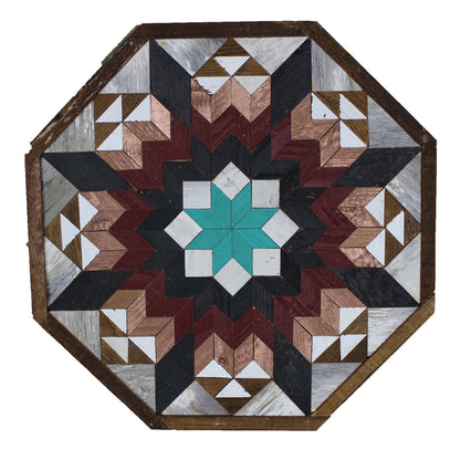 Amish Handmade Barn Quilt - Octagon (20.75 in x 20.75 in x 1 in)