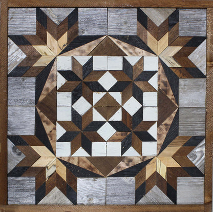 Amish Handmade Barn Quilt - Square (20.75 in x 20.75 in x 1 in)
