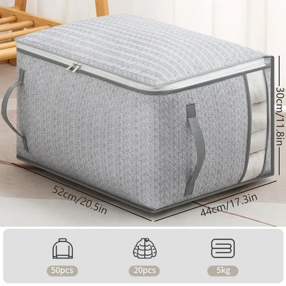 Foldable Clothes Storage Bag Visual Quilt Organize Cases Waterproof Large Capacity Clothing Pack Bag Pillow Down Coat Organize