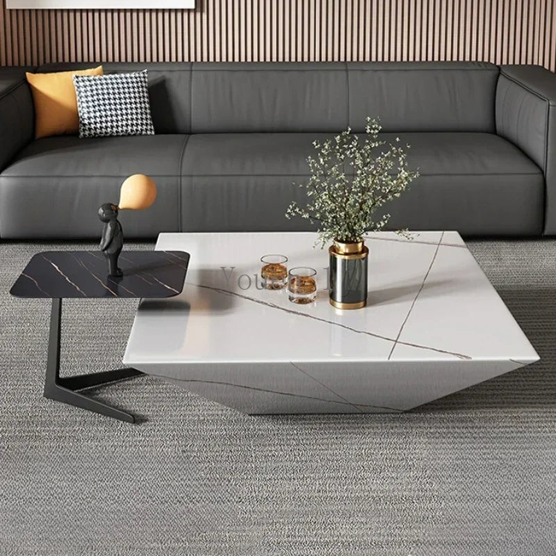 Corner Marble Elegant Coffee Tables Nordic Dining Luxury Coffee Tables Hotel Floor Stolik Kawowy Living Room Furniture YQ50CT