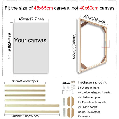 30x40 40x50 60x90cm Canvas Frame Wooden Frames Wooden Photo Oil Painting Canvas Diamond Painting Frames Canvas Wood Wall Frame
