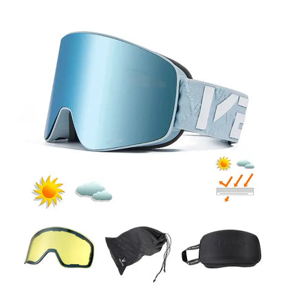 Superior Vision Magnetic Ski Goggles with UV400 Protection