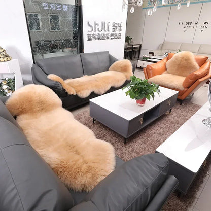 Real Sheepskin Rug Luxury Australian Soft Small Sheepskin Wool Carpet Mat Sofa Cushion Real Fur Blanket Floor Lambskin Carpet