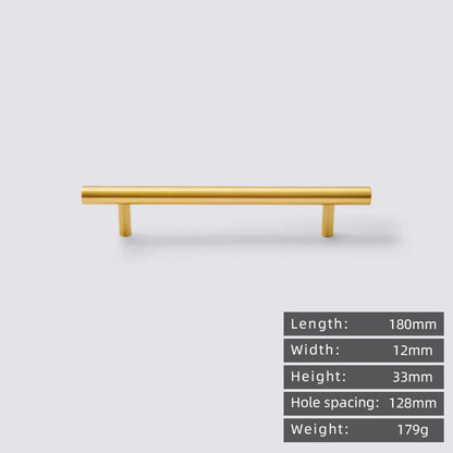 Minimalist solid brass cabinet pulls & handles