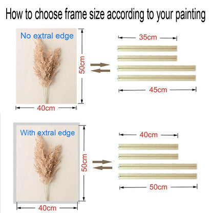30x40 40x50 60x90cm Canvas Frame Wooden Frames Wooden Photo Oil Painting Canvas Diamond Painting Frames Canvas Wood Wall Frame