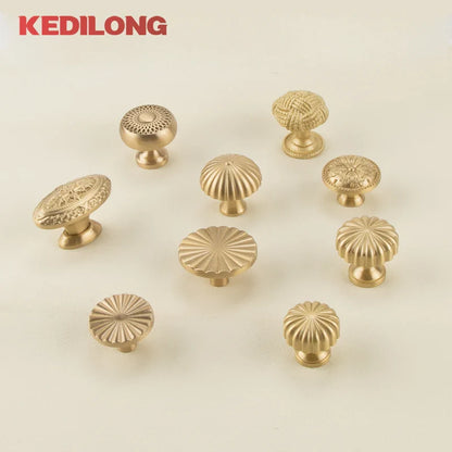 Minimalist solid brass cabinet pulls & handles