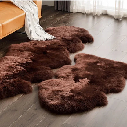 Real Sheepskin Rug Luxury Australian Soft Small Sheepskin Wool Carpet Mat Sofa Cushion Real Fur Blanket Floor Lambskin Carpet